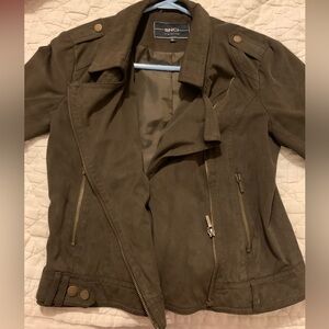 BNCI by Blanc Noir faux suede moto jacket